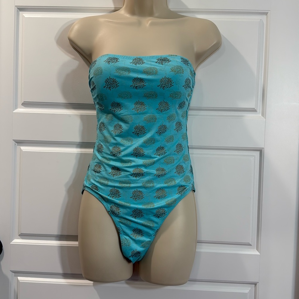 Vilebrequin floral strapless swimsuit 6
